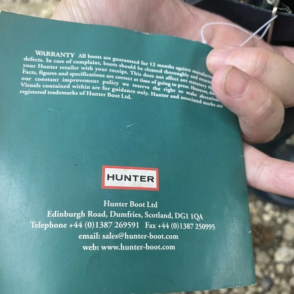 HUNTER BLUE TALL RUBBER WELLIES RAIN MUD BOOTS 8 - Picture 5 of 9